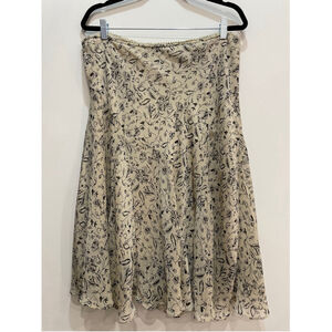 Vintage 90s Y2K Jessica Ditsy Floral Midi Skirt 14 Fairy Grunge Cottagecore